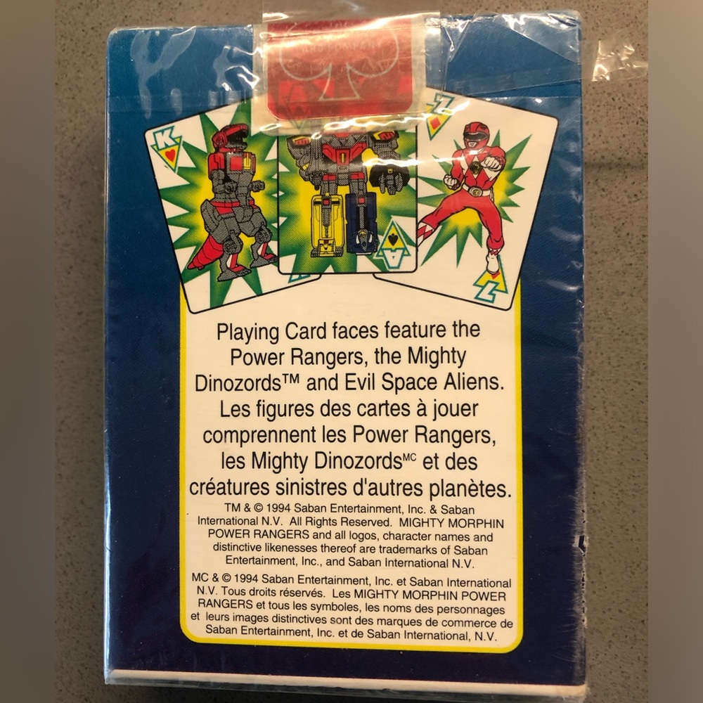 Power Ranger Playing Cards - Picture 2 of 2
